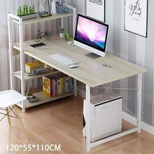 Load image into Gallery viewer, Mrosaa Upgraded Computer Laptop Desk 47" Modern Style Computer Desk with 4 Tiers Bookshelf for Home Office Studying Living Room