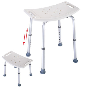 Elderly Adjustable Medical Bath Tub Shower Chair Bench Stool Seat 7 Height