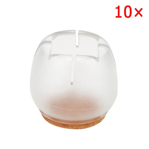 10pcs Silicone Rectangle Square Round Chair Leg Caps Feet Pads Furniture Table Covers Wood Floor Protectors   SDF-SHIP