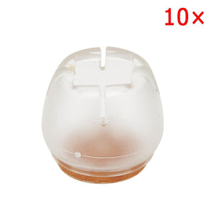 10pcs Silicone Rectangle Square Round Chair Leg Caps Feet Pads Furniture Table Covers Wood Floor Protectors   SDF-SHIP