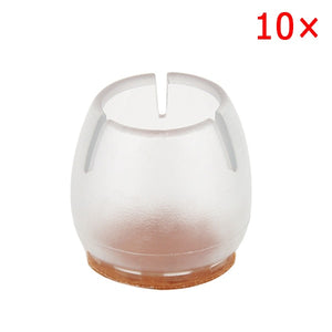 10pcs Silicone Rectangle Square Round Chair Leg Caps Feet Pads Furniture Table Covers Wood Floor Protectors   SDF-SHIP