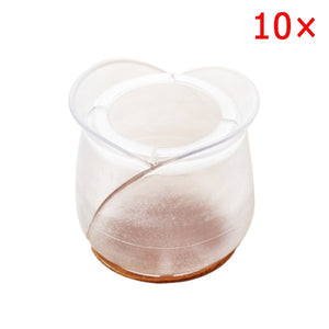 10pcs Silicone Rectangle Square Round Chair Leg Caps Feet Pads Furniture Table Covers Wood Floor Protectors   SDF-SHIP