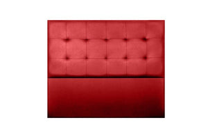 Headboard bed model NAIROBI, upholstered in leatherette orange flower. Height 120cm.