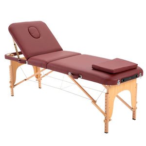 2020 Spa Table  Adjustable Massage Bed 3 Fold Massage Couch Portable Salon Bed Alloy with square pillow  Portable backpack